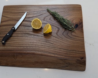 Extra Large Chopping Board, Live Edge Chopping Board, Solid Wood Cutting Board, Thick Wooden Chopping Board, Charcuterie Board, Kitchen Gift
