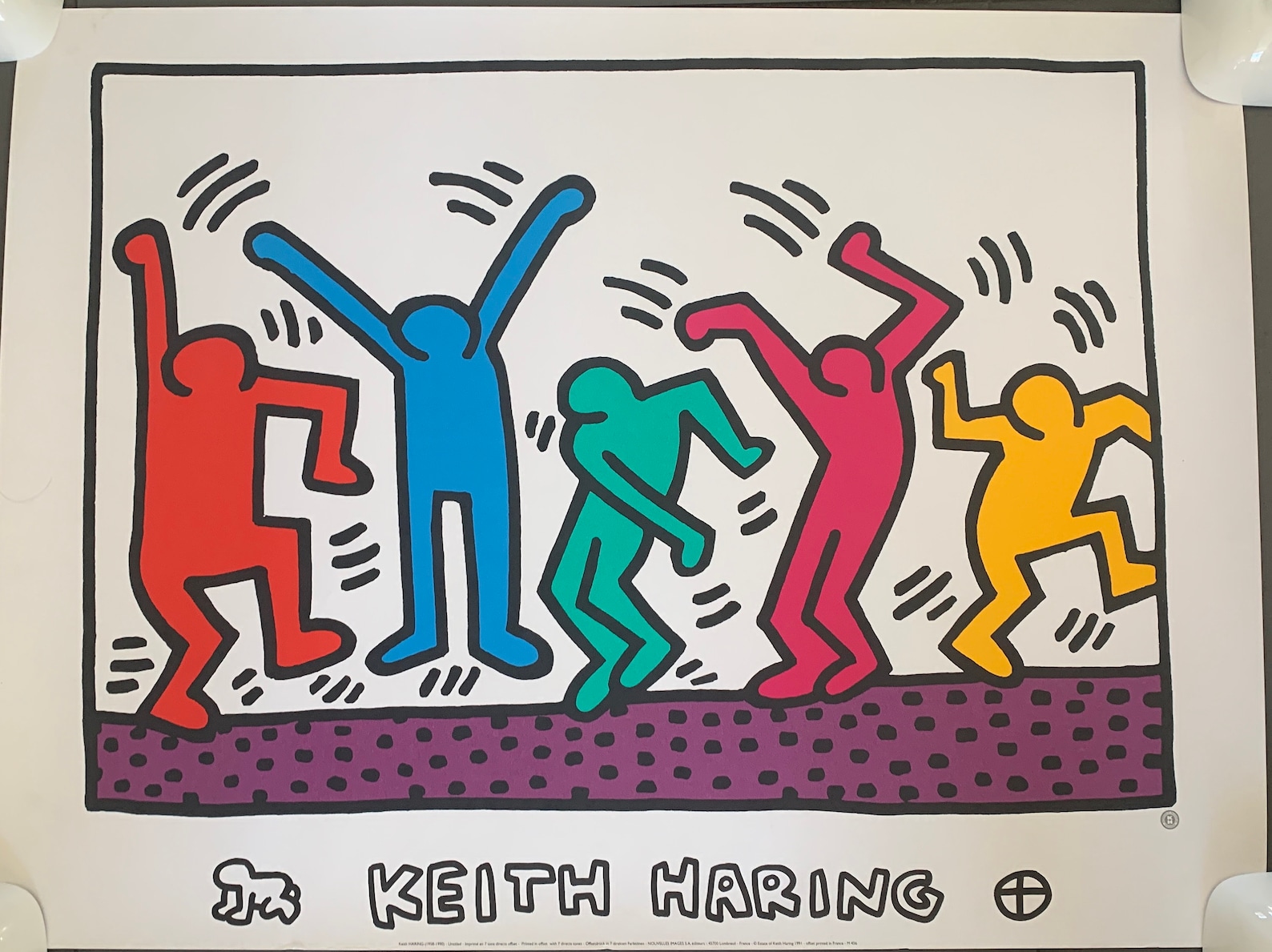 Original Keith Haring dancing People Offset Print Etsy New Zealand