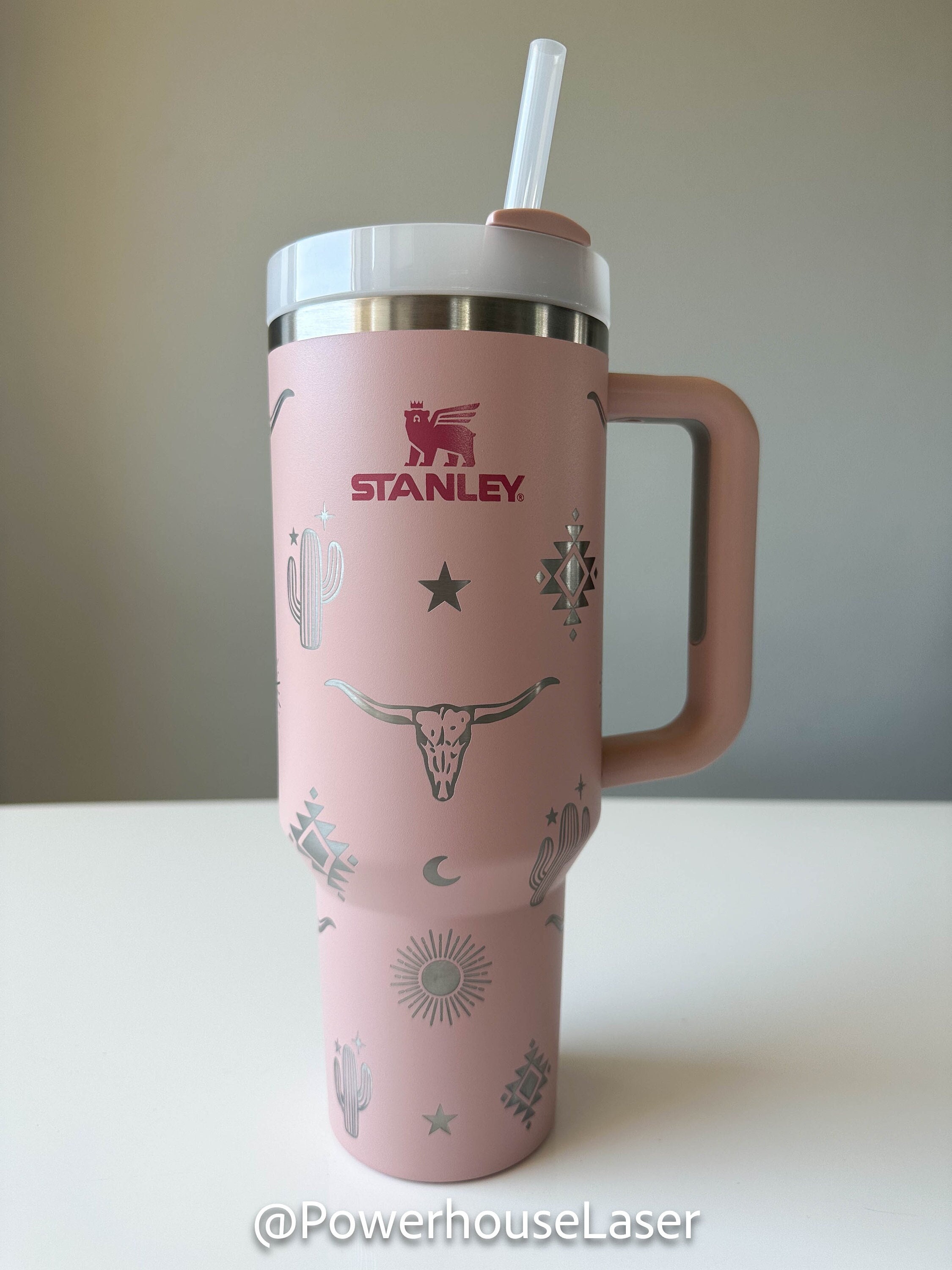 Authentic STANLEY 40oz Quencher Tumbler Insulated Cup Stanley Pink Dust Stanley  30oz Pink Dust Tumbler 