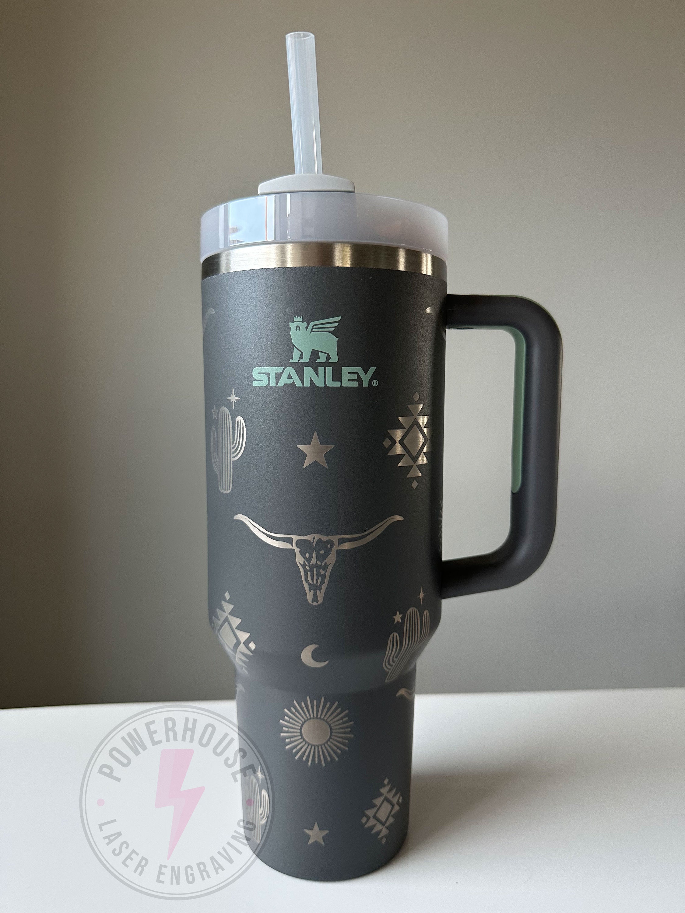 Boho Space Theme Tumbler, Engraved Stanley, 40oz Quencher, Cosmic