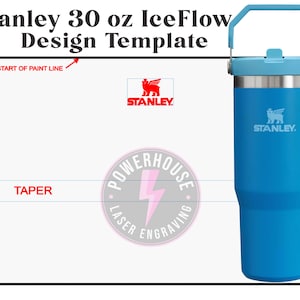 STANLEY 30 oz IceFlow Tumbler -Wrap ontwerpsjabloon digitaal bestand voor lasergravure. Maak je eigen ontwerp. SVG & Lightburn-bestand.