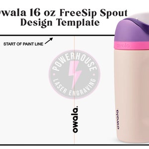 OWALA 16 oz FreeSip Spout Kids Tumbler-Wrap Design Template Digital File for Laser engraving. Make your own Design. SVG & Lightburn file.
