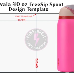 OWALA 40oz FreeSip Spout Tumbler-Wrap Design Template Digital File for Laser engraving. Make your own Design. SVG & Lightburn file.