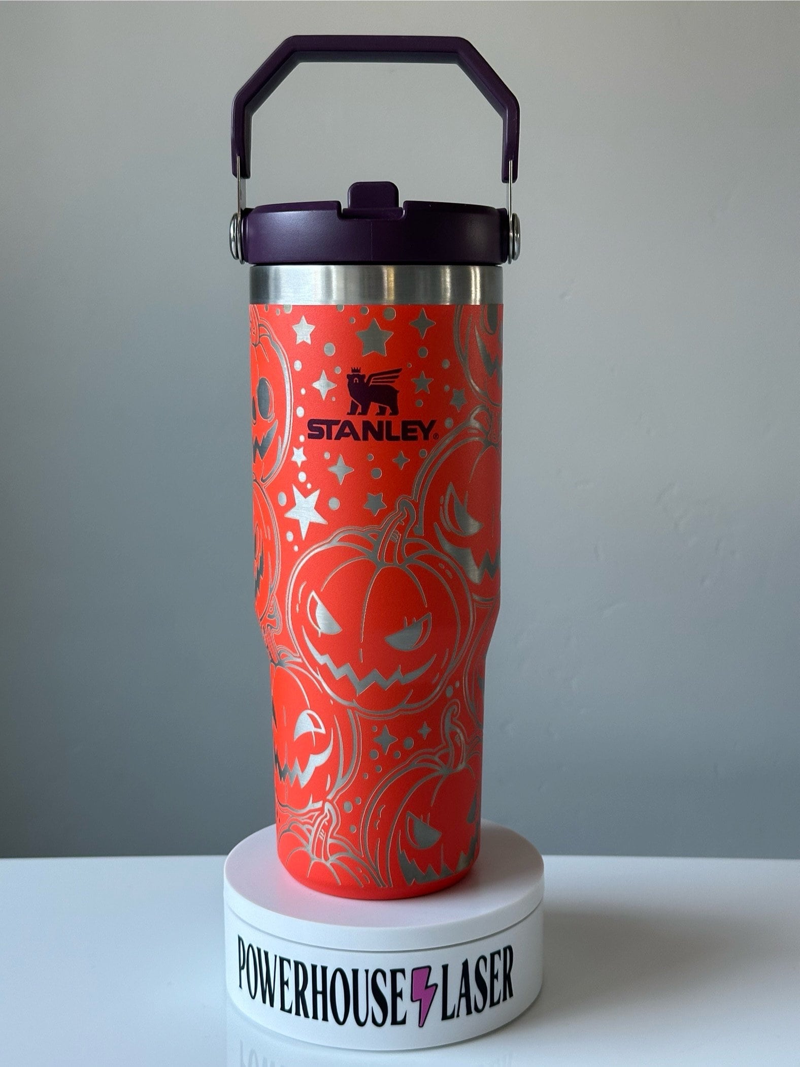 Halloween Pumpkin Jack-o'-lantern Stanley 30oz Flip Straw