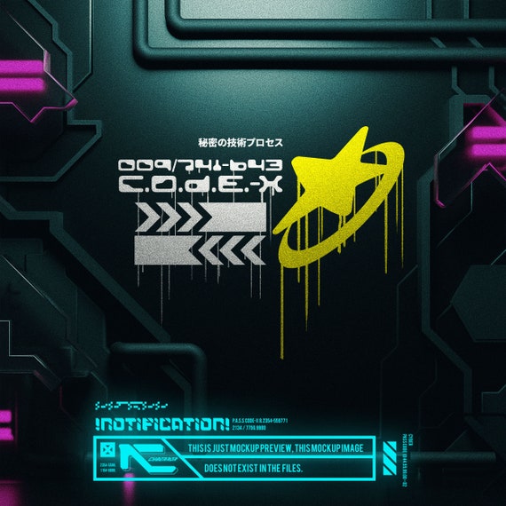 Retro Futuristic 2000s Y2k Sci-fi Gaming Cyberpunk Decals