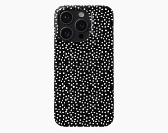 NOIR POLKA DOT Phone Case | iPhone 15 14 13 12 11 X Xr Pro Plus | Samsung Galaxy S24 S23 S22 S21 S20 Fe Ultra | Google Pixel 8 7 6