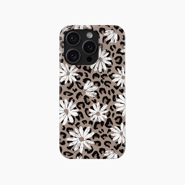 LEOPARD DAISY Phone Case | iPhone 15 14 13 12 11 X Xr Pro Plus | Samsung Galaxy S24 S23 S22 S21 S20 Fe Ultra | Google Pixel 8 7 6