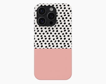 BLUSH PINK Polka Dot Phone Case | iPhone 15 14 13 12 11 X Xr Pro Plus | Samsung Galaxy S24 S23 S22 S21 S20 Fe Ultra | Google Pixel 8 7 6