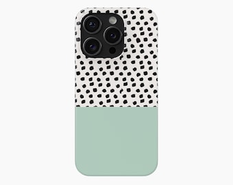 PASTEL GREEN Polka Dot Phone Case | iPhone 15 14 13 12 11 X Xr Pro Plus | Samsung Galaxy S24 S23 S22 S21 S20 Fe Ultra | Google Pixel 8 7 6