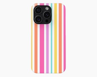 Etui pour portable à rayures licorne | iPhone 15 14 13 12 11 X Xr Pro Plus | Samsung Galaxy S24 S23 S22 S21 S20 Fe Ultra | Google Pixel 8 7 6