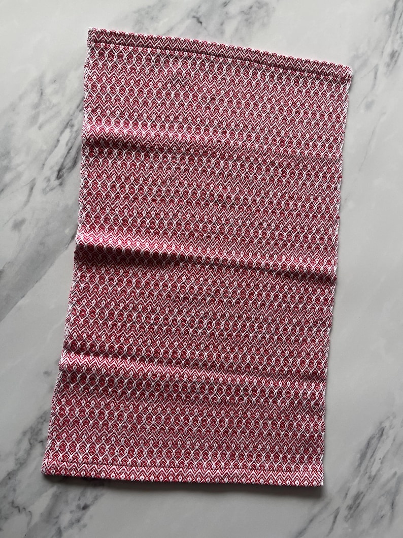 Handwoven 100% Cotton Kitchen Dish Towels, Modern Geometric Diamond Pattern Tea Towels image 11