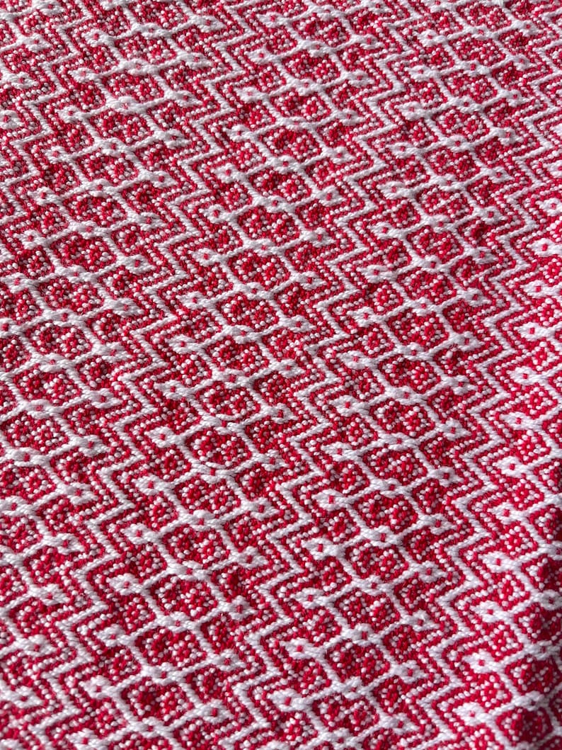 Handwoven 100% Cotton Kitchen Dish Towels, Modern Geometric Diamond Pattern Tea Towels image 10