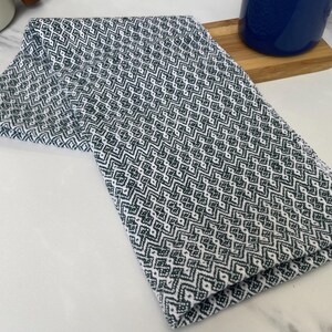 Handwoven 100% Cotton Kitchen Dish Towels, Modern Geometric Diamond Pattern Tea Towels image 9