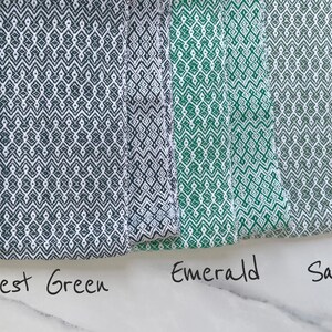 Handwoven 100% Cotton Kitchen Dish Towels, Modern Geometric Diamond Pattern Tea Towels image 13