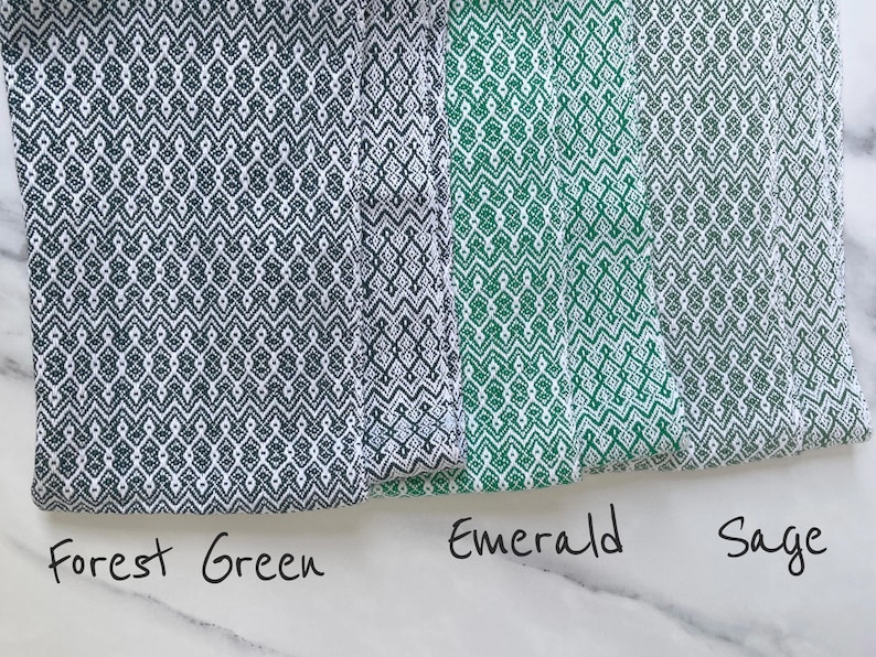Handwoven 100% Cotton Kitchen Dish Towels, Modern Geometric Diamond Pattern Tea Towels image 13