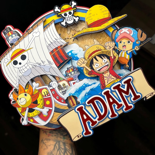 One Piece Light-Up Cake Topper: Anime Birthday Party Decor