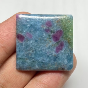 Ruby Kyanite Natural Gemstone Cabochon - AAA+ Quality Ruby Kyanite Cabochon For Jewelry 28x28x4 mm.