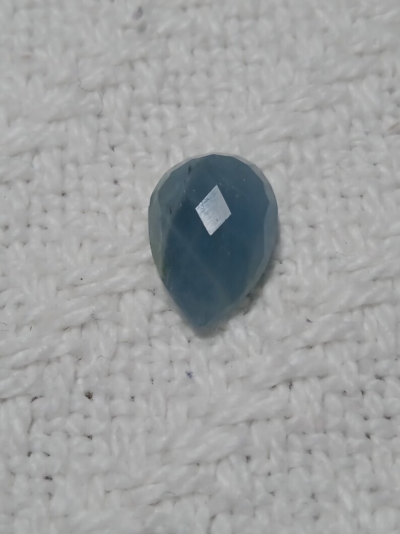 Aquamarine Natural Aquamarine Gemstone Rose Cut Loose Stone For Jewelry Making Rose Cut Stone Shape Pear Size 13x9x5 Carat 5