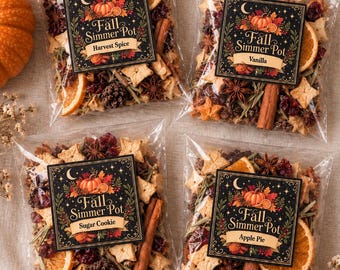 Fall Simmer Pot Set, Harvest Spice Stovetop Potpourri, Autumn Home Fragrance, Housewarming Gift