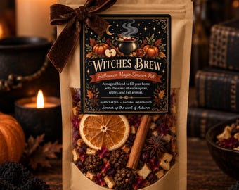 Witch's Brew Halloween Simmer Pot, Autumn Stovetop Potpourri, Handcrafted Fall Home Fragrance