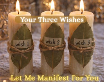 Manifest 3 Wishes Spell, Psychic Reading, Love, Career, Success (Digital Download)