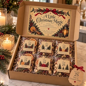 Advent Calendar, Christmas Simmer Pot Set 25 Days, Holiday Scents, Countdown Gift