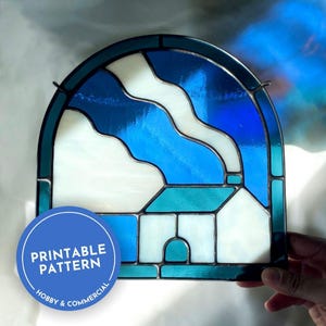 Digital Pattern • Little House 2 • Printable Stained Glass Patterns