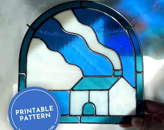 Patrón digital • La casita 2 • Patrones de vidrieras imprimibles