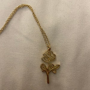 Gold Rose Necklace