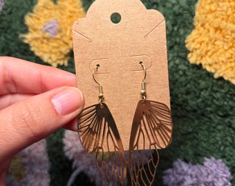 Gold Fairy Wing Earrings