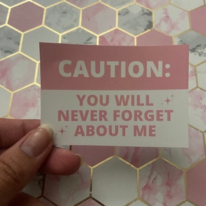 Caution You&#39;ll Never Forget Sticker