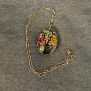 Pressed Flower Tree Necklace