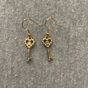 Gold Key Earrings