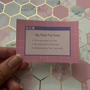 My Road Trip Rules Sticker