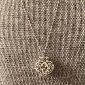 Silver Heart Locket Necklace