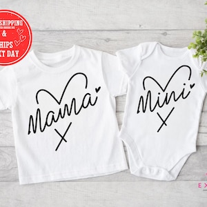 Mama Mini Shirt, Mothers Days Gift, Mommy and Me Outfits, Natural Onesie, New Mom Shirts, Babie Onesie, Mama Sweatshirt
