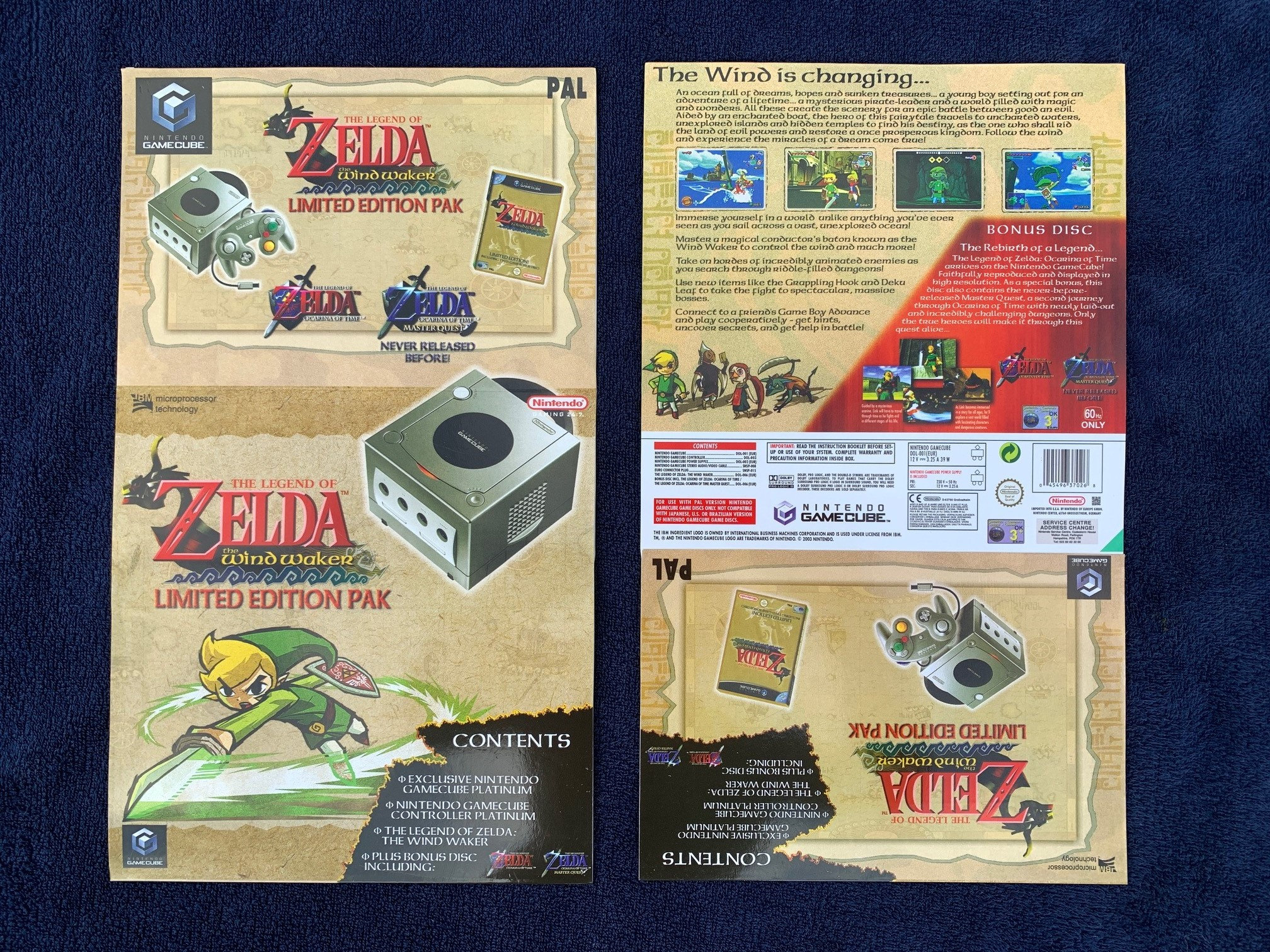Gamecube the Legend of Zelda the Windwaker Pak (silver