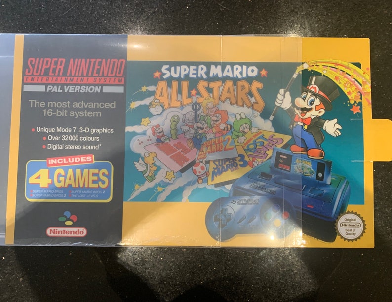 Australian - SNES Super Mario Yellow Console EMPTY BOX Only ( Caja ...
