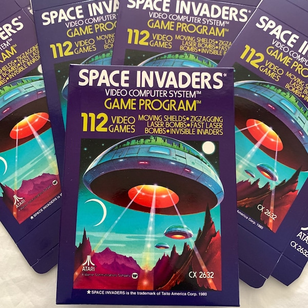 Atari 2600 VCS "Space Invaders" Empty Game Cartridge Box ONLY  ( Caja / Boîte / der Karton / Caixa / Scatola )