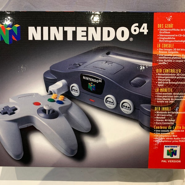 French/German Nintendo 64 Standard EMPTY CONSOLE BOX  N64 ( Carton / Caja / Boîte / der Karton )