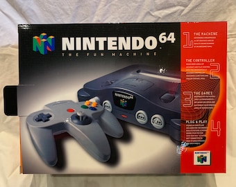 NTSC/USA Nintendo 64 Standard EMPTY Console Box Only Superb N64 ( Carton / Caja / Boîte / Karton / Scatola)