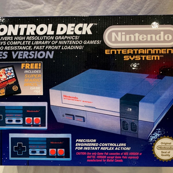 Variante PAL - Console NES « Control Deck » BOÎTE vide, y compris polys/styromousse (Caja / Boîte / der Karton / Scatola)