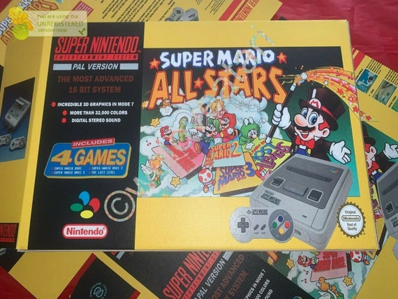 Nintendo Super Mario All Stars Empty Console Box Caja / | Etsy Canada