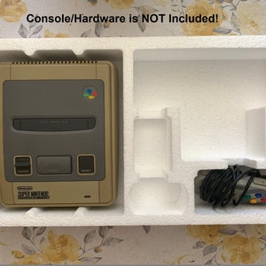 SNES &quot;Wide&quot; Polystyrene (aka Polys / Insert / Styrofoam ) Reproduction Nintendo (Also fits USA Super NES Wide Box)