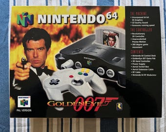 PAL/UK N64 GoldenEye Box SLEEVE Only for Nintendo 64 Console Box