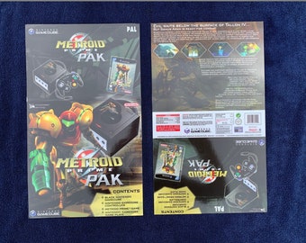 Gamecube Metroid Prime Pak Box Sleeve / Slip Cover PAL 045496370190 for Nintendo