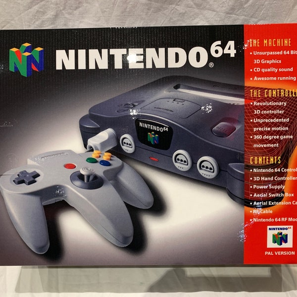 PAL Nintendo 64 Standard UK EMPTY Console Box Only N64 ( Carton / Caja / Boîte / der Karton / Scatola )