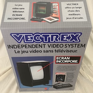 Lege Vectrex-consoledoos (Frans) met OPTIONEEL kartonnen "Poly" / inzetstukken (Caja / Boîte / der Karton / Caixa / Scatola / Doos)