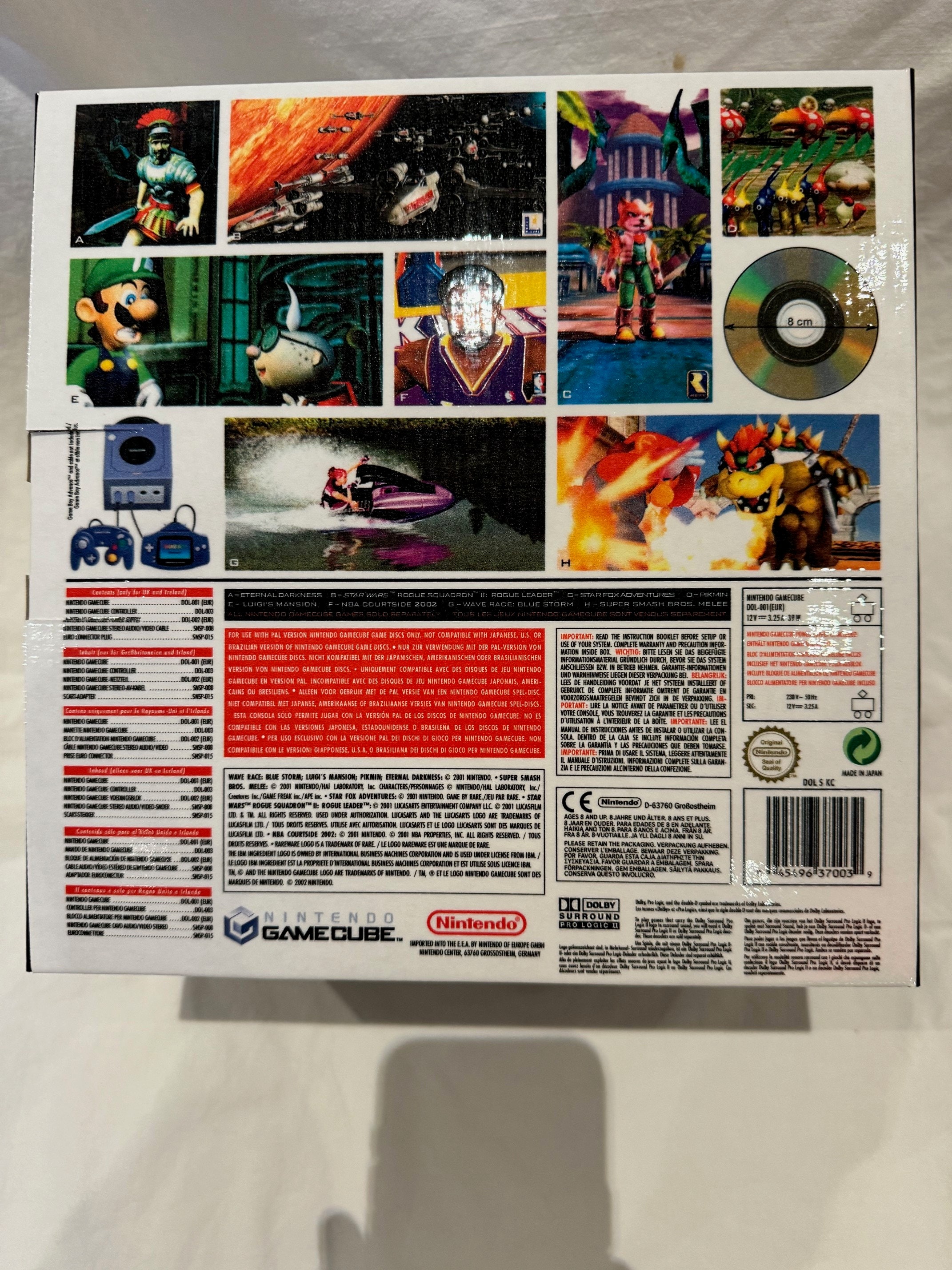 Gamecube Console Box Back Gamecube Black Console EMPTY BOX Pal UKV ( Caja / Boîte / Der Karton ...
