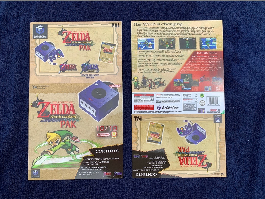 Gamecube the Legend of Zelda the Windwaker Pak (indigo Console